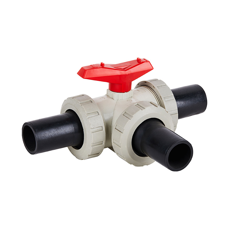 PPH PE Butt Welded Three-Way Ball Valve DN50 GB Standard