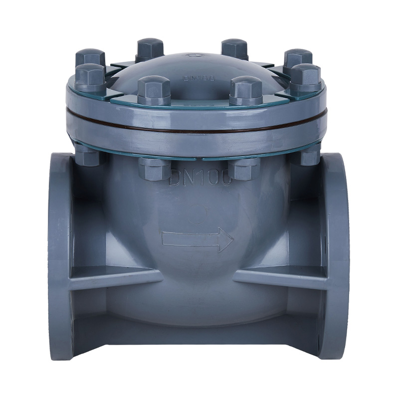 PVC-C H44F-10V Swing Type Check Valve DN15-300 1/2'-12' ANSI Standard