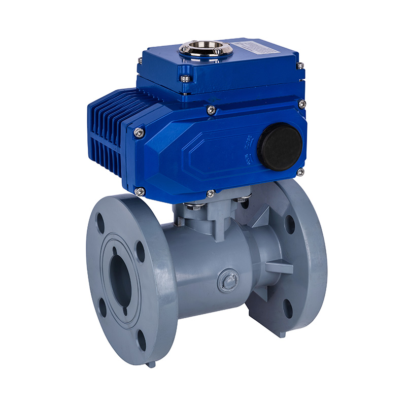 PVC-C D941F-10V Electric Flange Ball Valve DN15-300 GB Standard