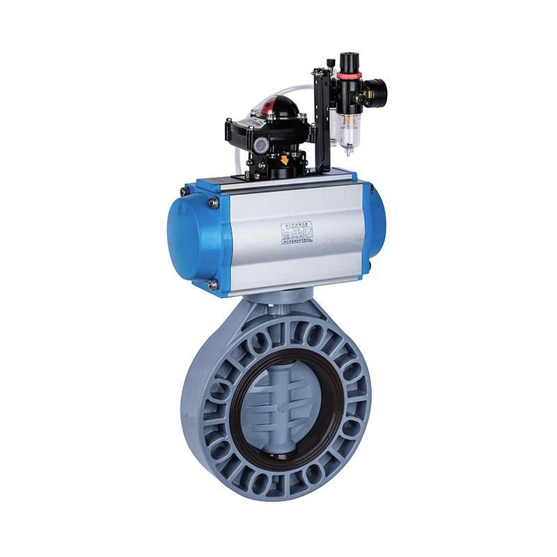 PVC-C D671X-10S Pneumatic Butterfly Valve DN40-1000 40A-1000A JIS Standard