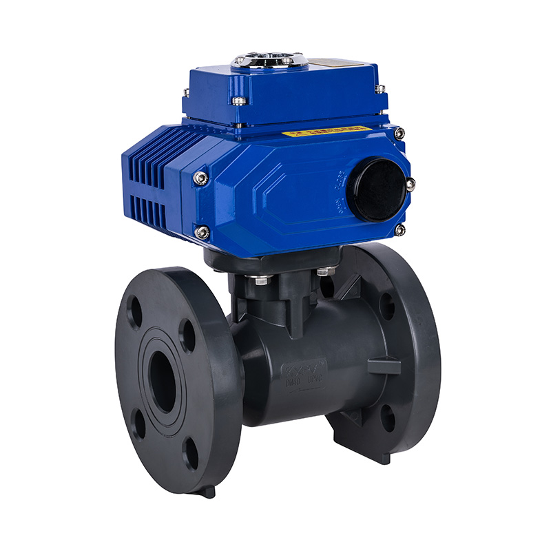 PVC-U Q941F-10U Electric Flange Ball Valve DN15-300 1/2'-12' ANSI Standard