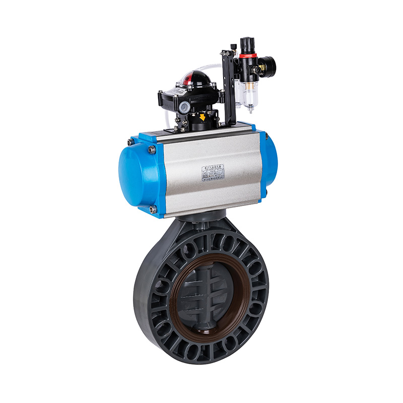 PVC-U D671X-10V Pneumatic Butterfly Valve DN32-1000 1-1/4'-30' ANSI Standard