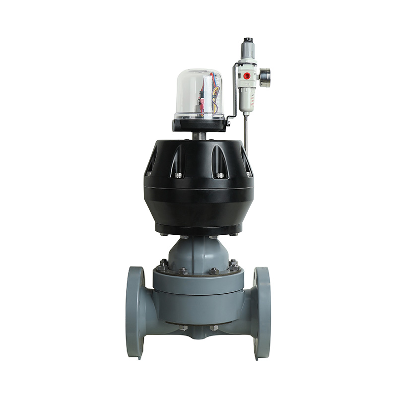 PVC-C G641F-10V Pneumatic Diaphragm Valve DN15-300 GB Standard