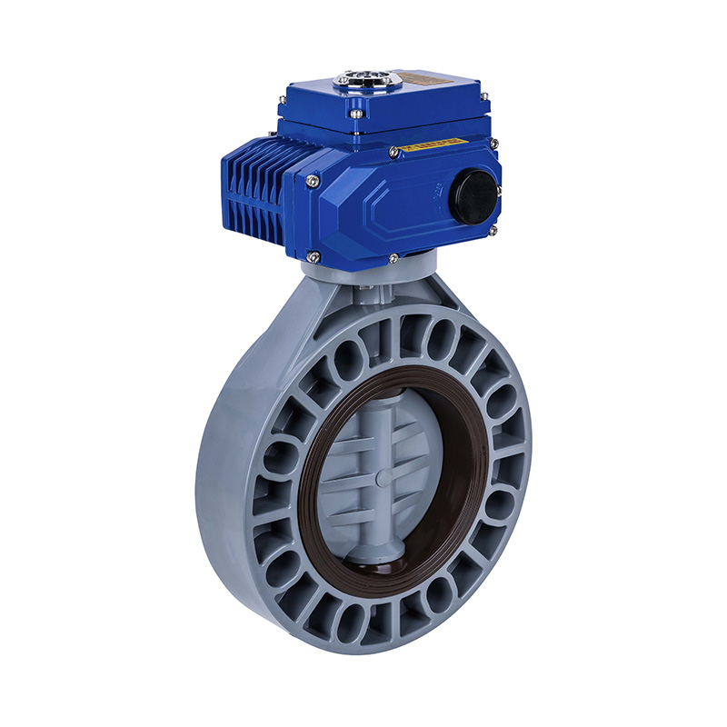 PVC-C D971X-10V Electric Butterfly Valve DN32-1000 1-1/4'-30' ANSI Standard