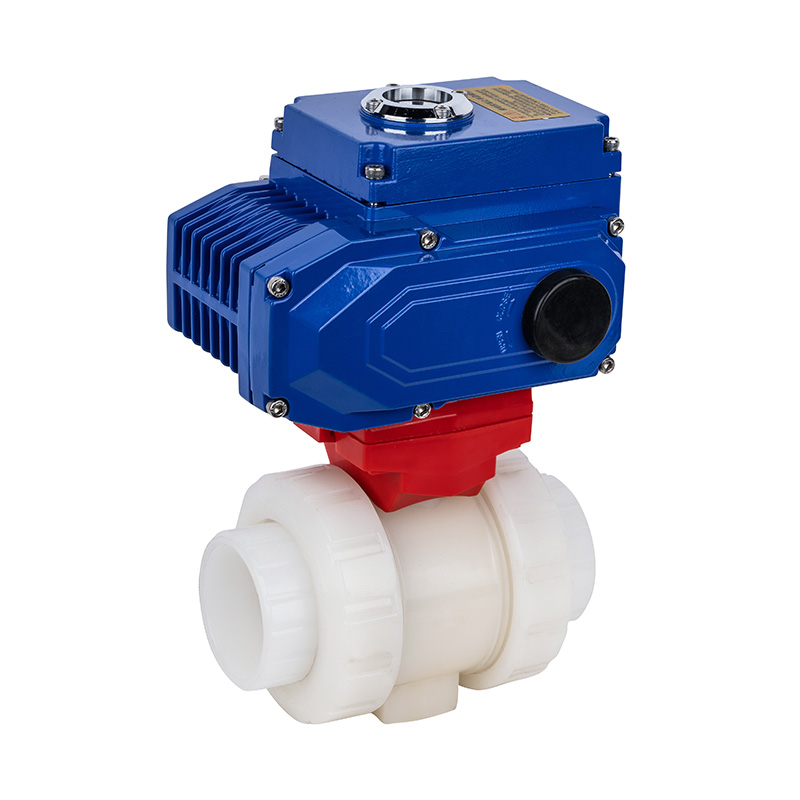 PVDF D961F-10F Electric Double Union Ball Valve DN15-100 GB Standard