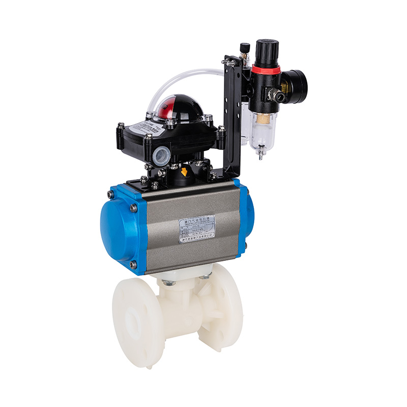 PVDF Q641F-10F Pneumatic Flange Ball Valve DN15-300 1/2'-12' ANSI Standard