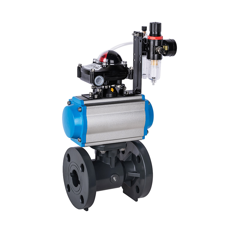 PVC-U Q641F-10U Pneumatic Flange Ball Valve DN20-300 20A-300A JIS Standard