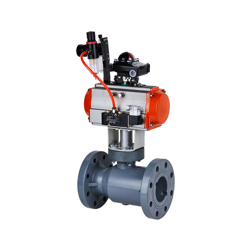 CPVC Pneumatic Flange Ball Valve DN15-300