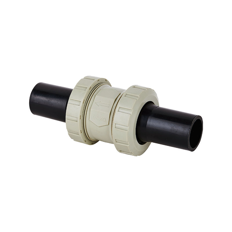 PPH Double Union Pe Butt Welded Check Valve DN50