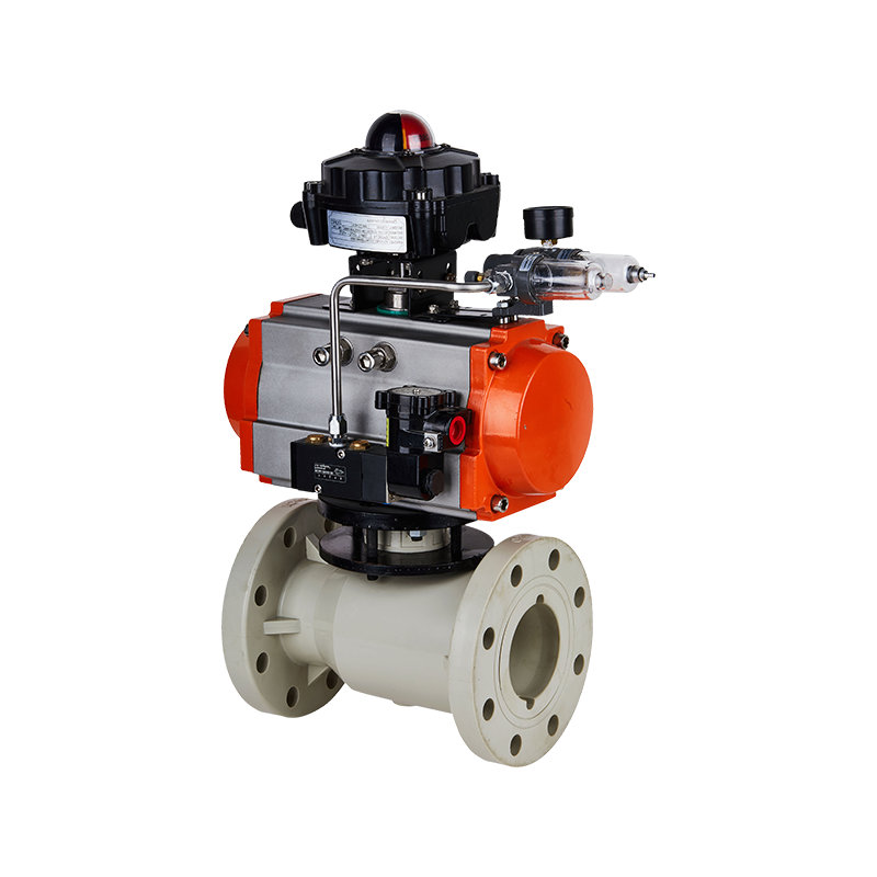 PPH Pneumatic Flange Ball Valve DN15-300