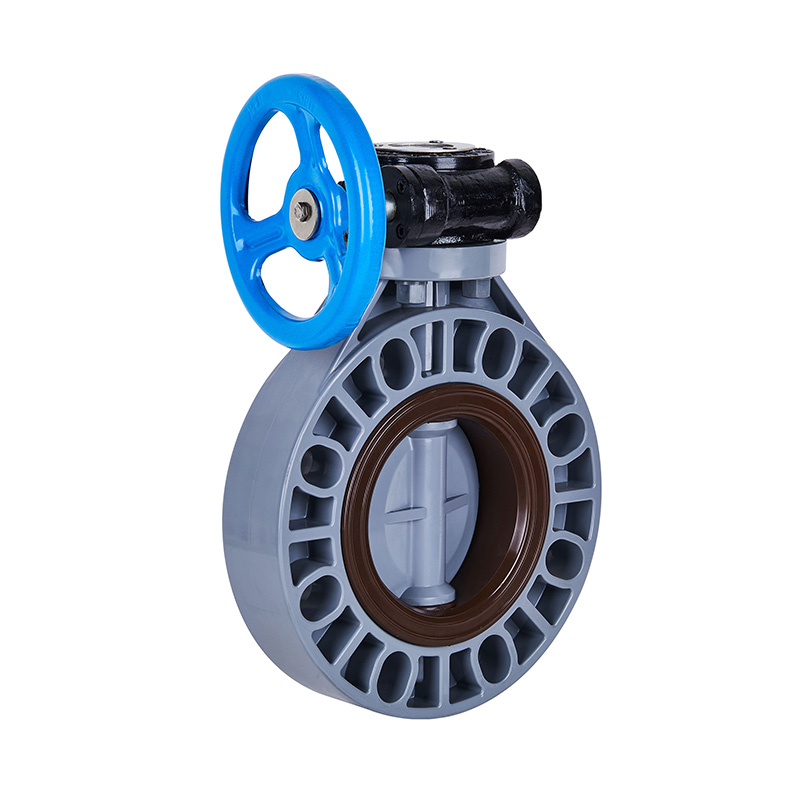 PVC-C D371X-10V Worm-Gear Butterfly Valve DN32-1000 GB Standard